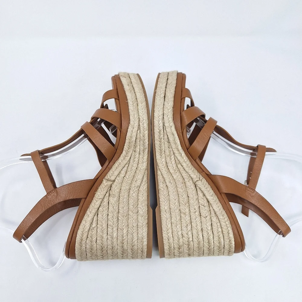 Dee Ocleppo Brown Calco Wedge Sandal Gladiator Espadrille